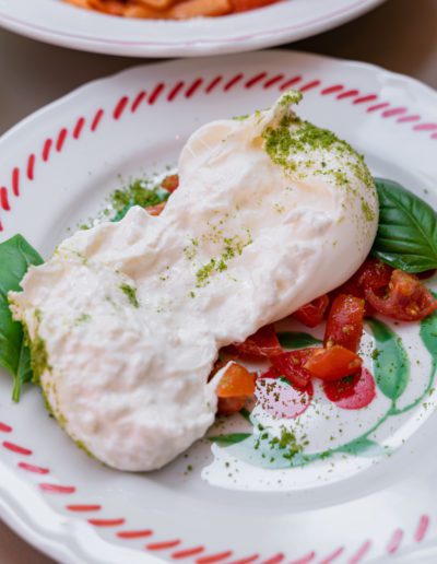 Fresh burrata summer photography in Covent Garden